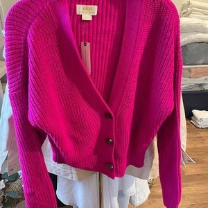 Fuschia Cable Knit Sweater
